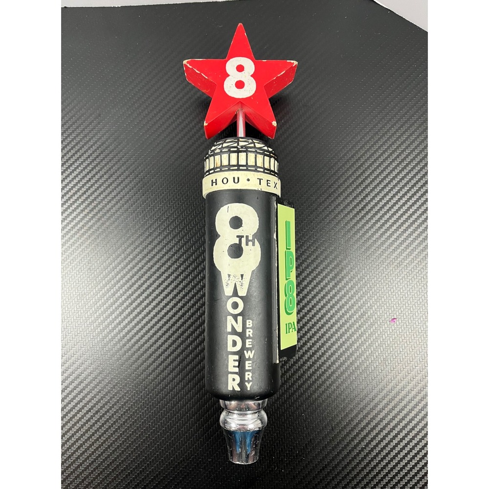 8th Wonder Brewery Houston Texas IPA Beer Tap Handle Red Star - Picture 2 of 6